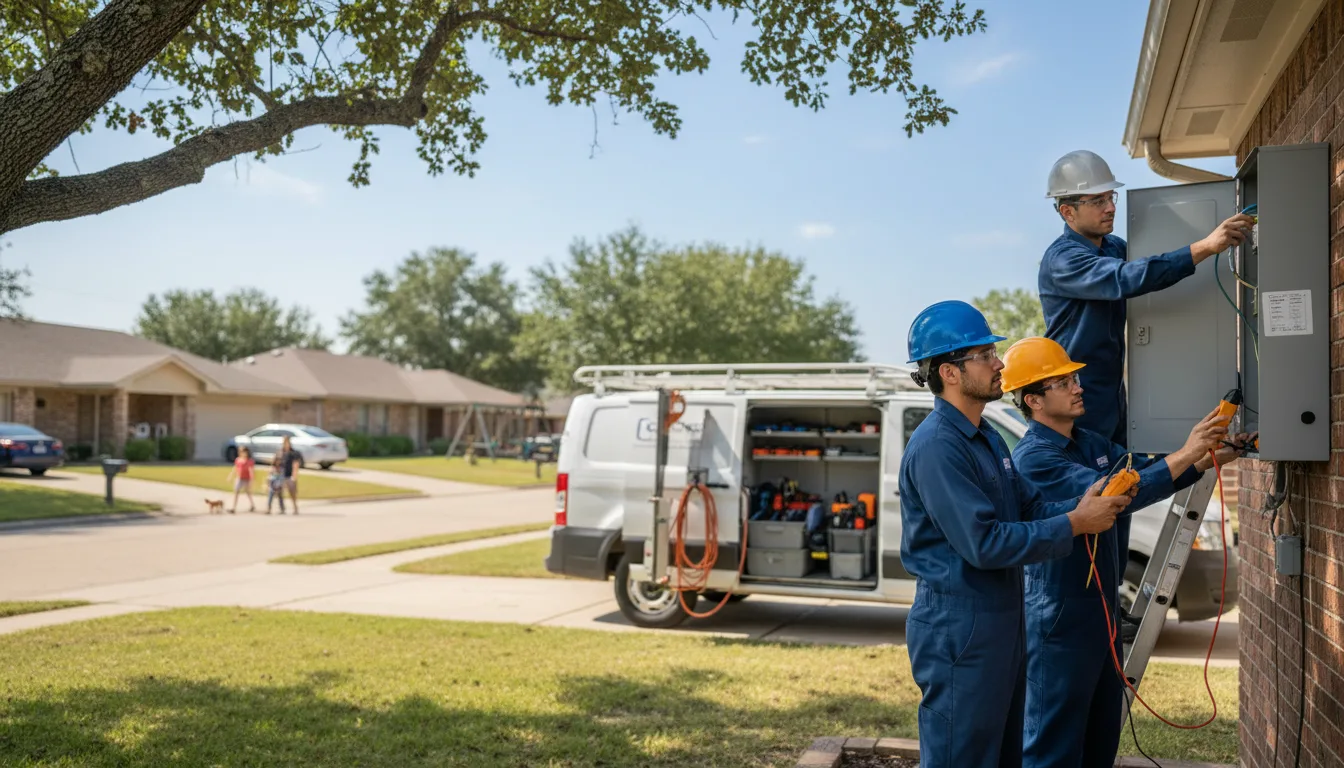 Certified electrician providing emergency electrical services in Alanreed, TX